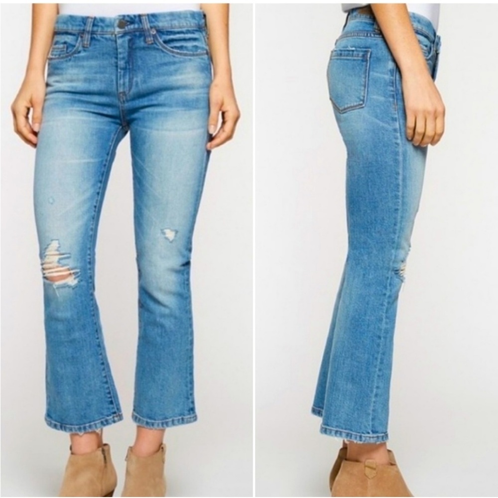 Blank NYC kick crop flare jeans